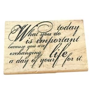 Stampers Anonymous Jim Holtz Collection What You Do K5-1155 Rubber Stamp